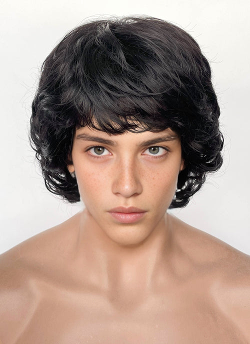 Black Curly Wig For Cosplay as Mike Wheeler from Stranger Things TB1769A