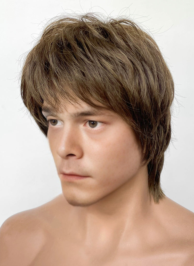 Stranger Things Jonathan Byers Brown Straight Synthetic Men's Wig TB1771A