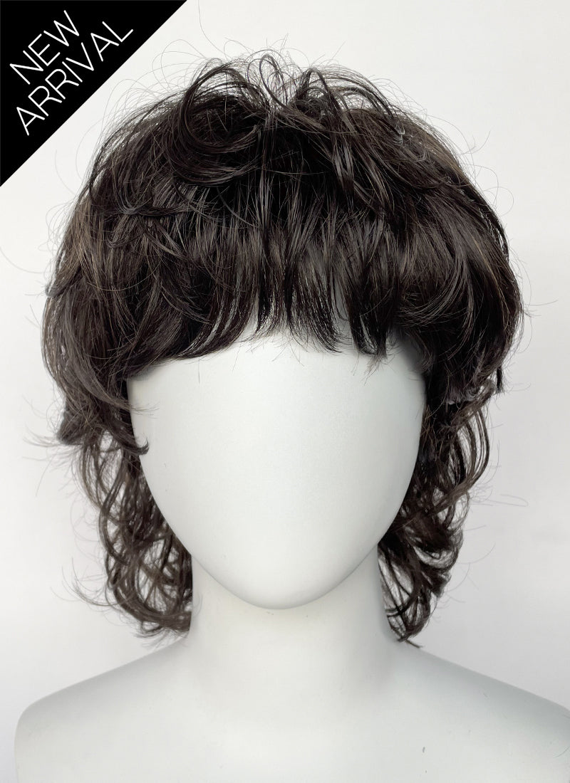 Brunette Shaggy Wavy Synthetic Hair Wig TB1775A