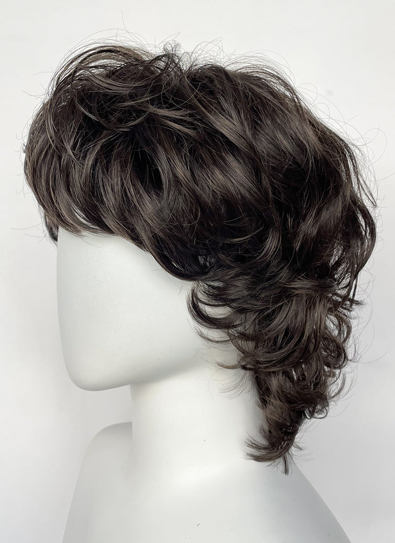 Brunette Shaggy Wavy Synthetic Hair Wig TB1775A