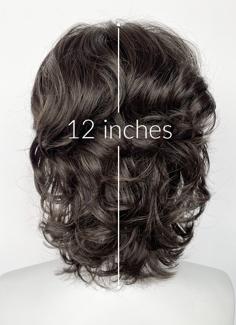 Brunette Shaggy Wavy Synthetic Hair Wig TB1775A