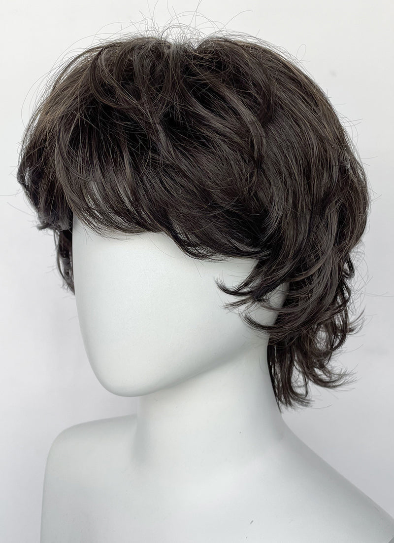 Brunette Shaggy Wavy Synthetic Hair Wig TB1776A