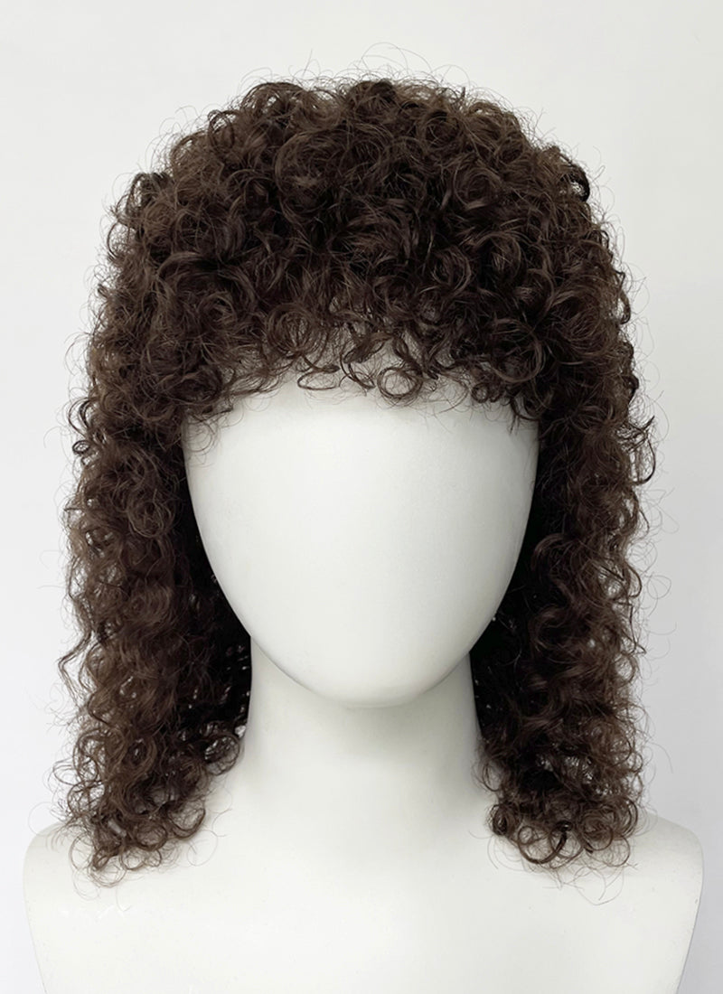 Stranger Things Dustin Henderson Brunette Curly Lace Front Synthetic Wig TBH1772