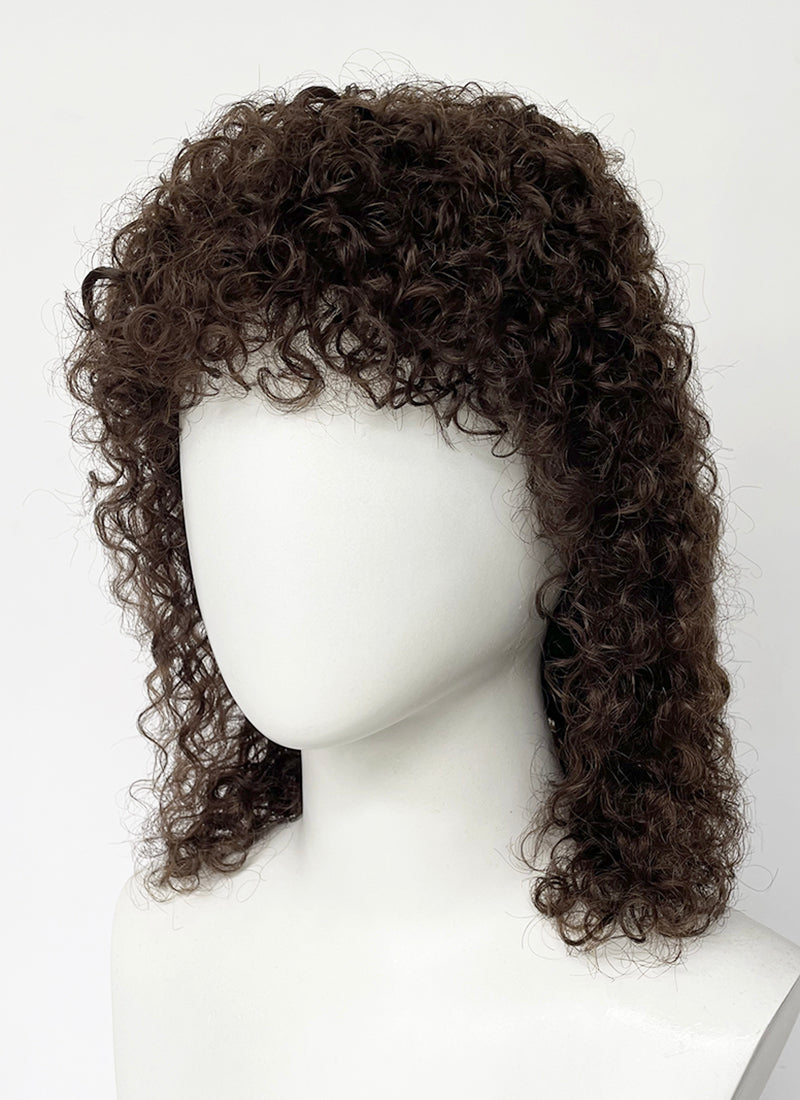 Stranger Things Dustin Henderson Brunette Curly Lace Front Synthetic Wig TBH1772