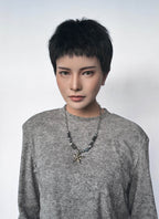 Natural Black Straight Natural Hair Wig TBH1777A