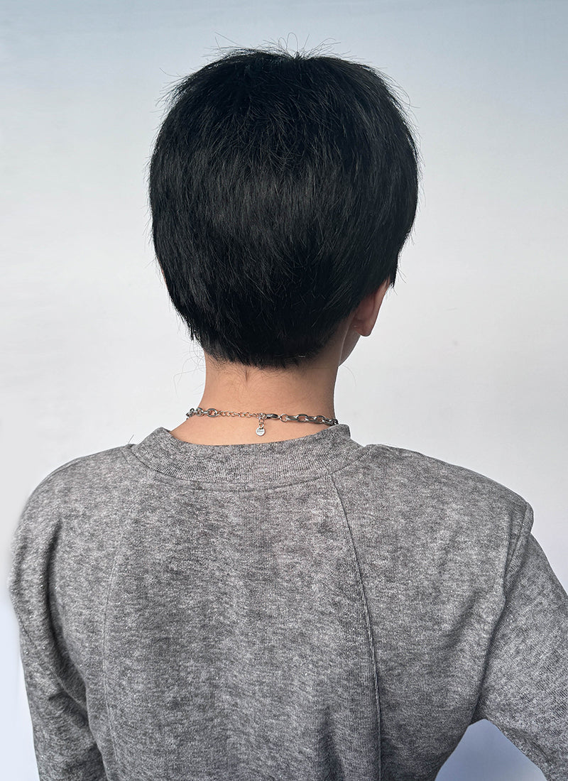 Natural Black Straight Natural Hair Wig TBH1777A