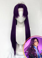 The Apothecary Diaries Jinshi Purple Braided Lace Front Synthetic Men's Wig LF2517