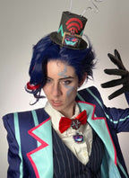 Blue Wavy Lace Front Synthetic Hair Men's Wig LF6147