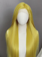 Yellow Straight Lace Front Synthetic Wig LW4057