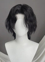 One Piece Portgas D. Ace Black Wavy Lace Front Synthetic Men's Wig LF6129
