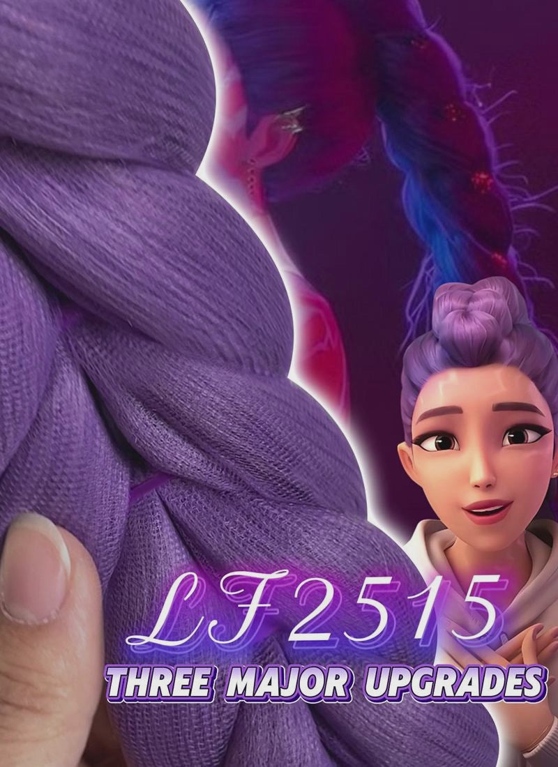 KPop Demon Hunters Rumi Pastel Purple Braided Lace Front Synthetic Wig LF2515