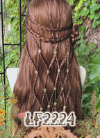 Reddish Brown Braided Lace Front Synthetic Wig LF2224