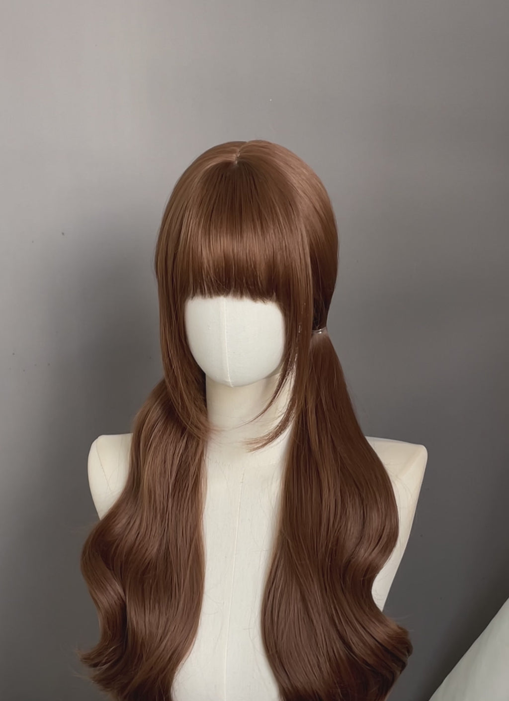 Brown Wavy Synthetic Hair Wig NS623A