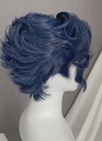 Blue Wavy Lace Front Synthetic Hair Men's Wig LF6147