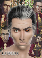 Arcane Silco Black Mixed Grey Straight Lace Front Synthetic Men's Wig LF8031