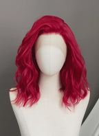 Red Wavy Lace Front Synthetic Hair Wig LF6115