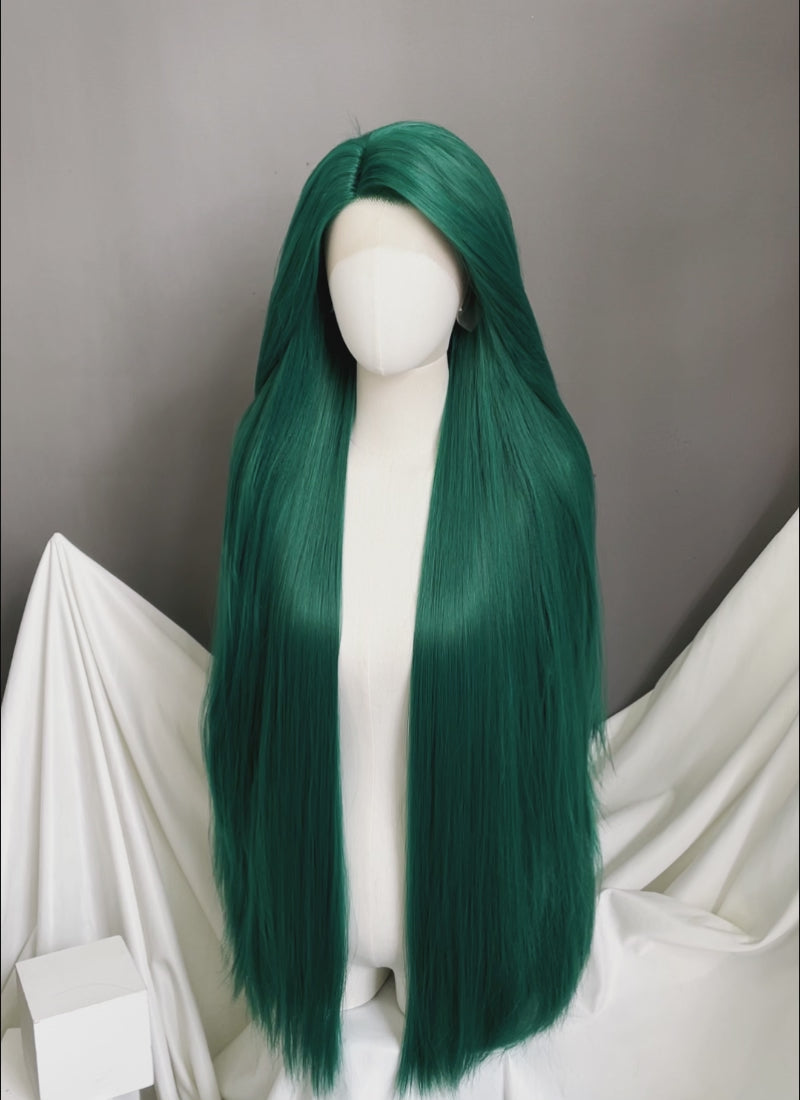 Green Straight Lace Front Synthetic Hair Wig LN6057