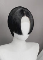 Jet Black Straight Lace Front Synthetic Wig LF8042