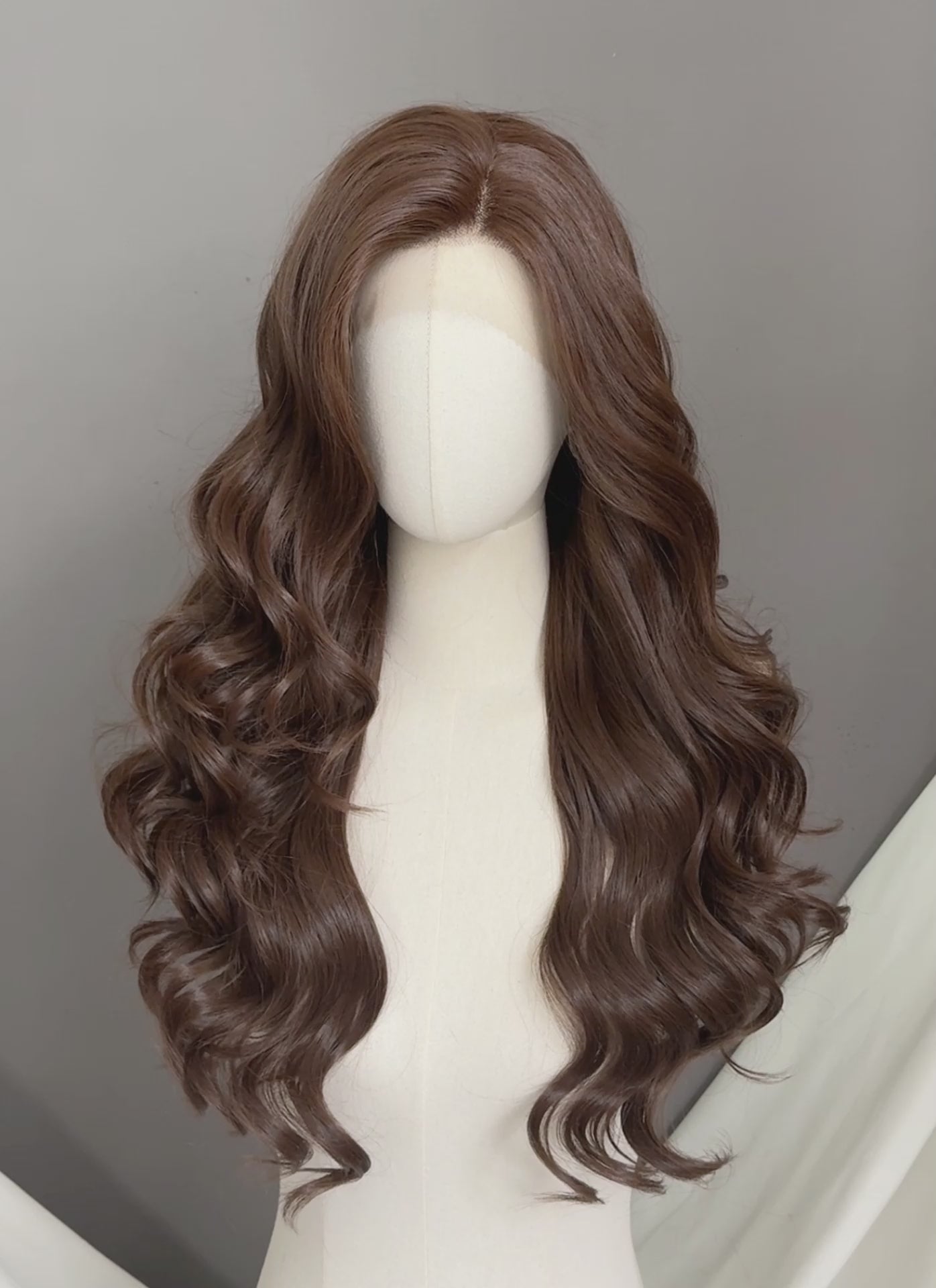 Brown Wavy Lace Front Kanekalon Synthetic Hair Wig LW4065