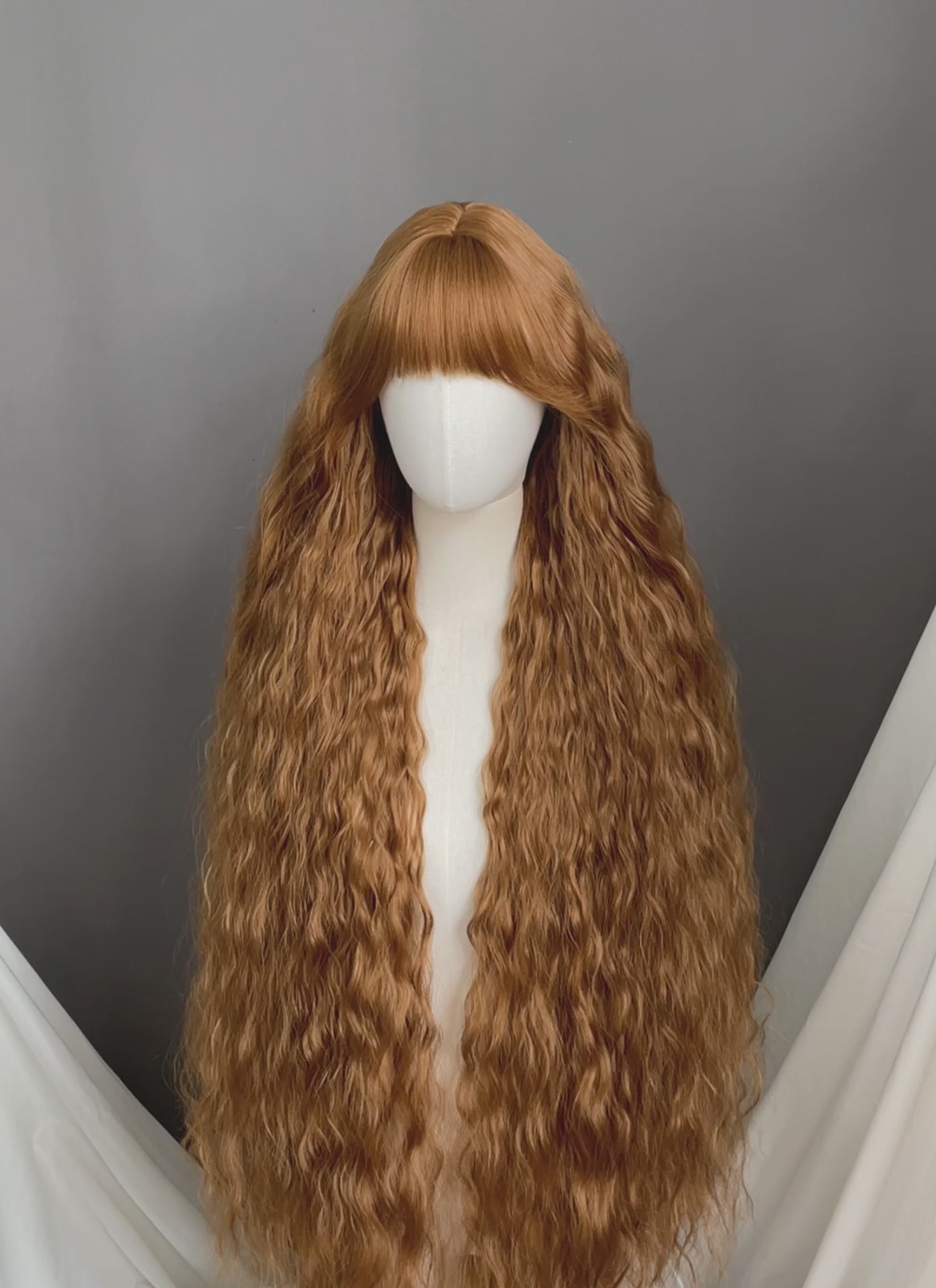 Golden Blonde Curly Synthetic Hair Wig NS622