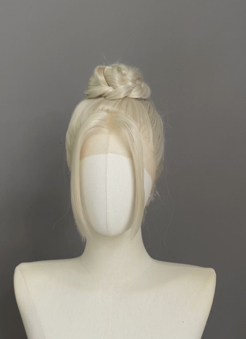 Grey Braided Lace Front Synthetic Wig LF2184