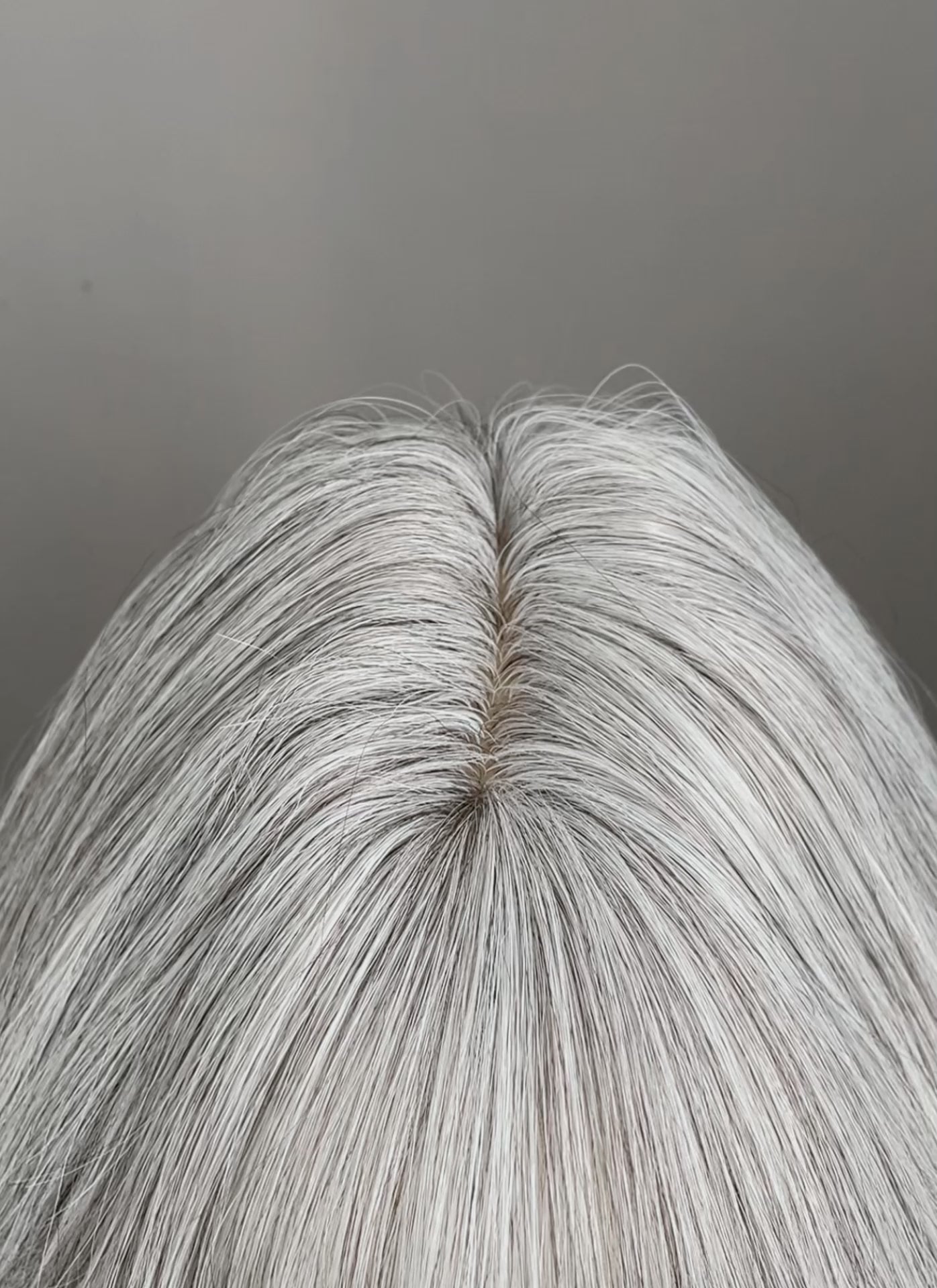 Silver Grey Wavy Synthetic Hair Wig NS619