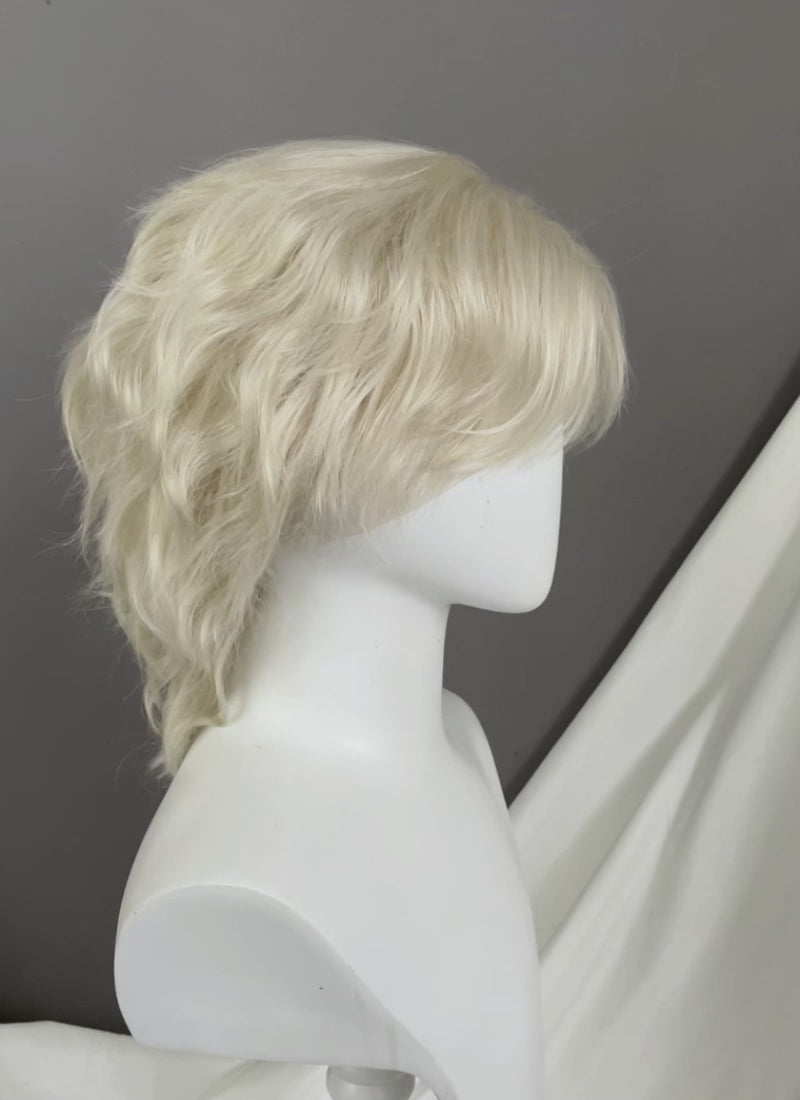 Pastel Ash Blonde Wavy Lace Front Synthetic Hair Wig LF8086