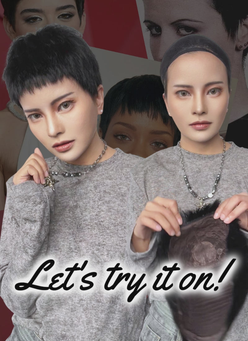 Natural Black Straight Natural Hair Wig TBH1777A