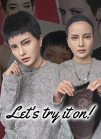 Natural Black Straight Natural Hair Wig TBH1777A