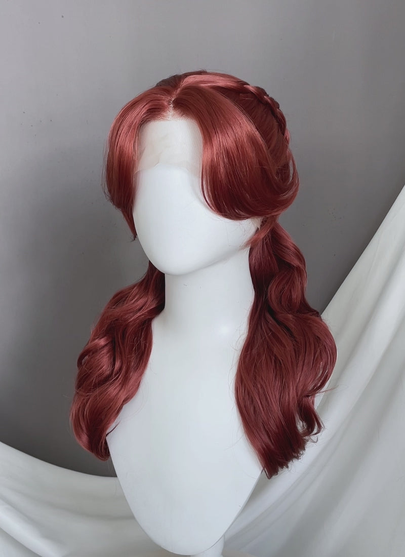 Clair Obscur: Expedition 33 Maelle Auburn Braided Lace Front Synthetic Wig LF2189