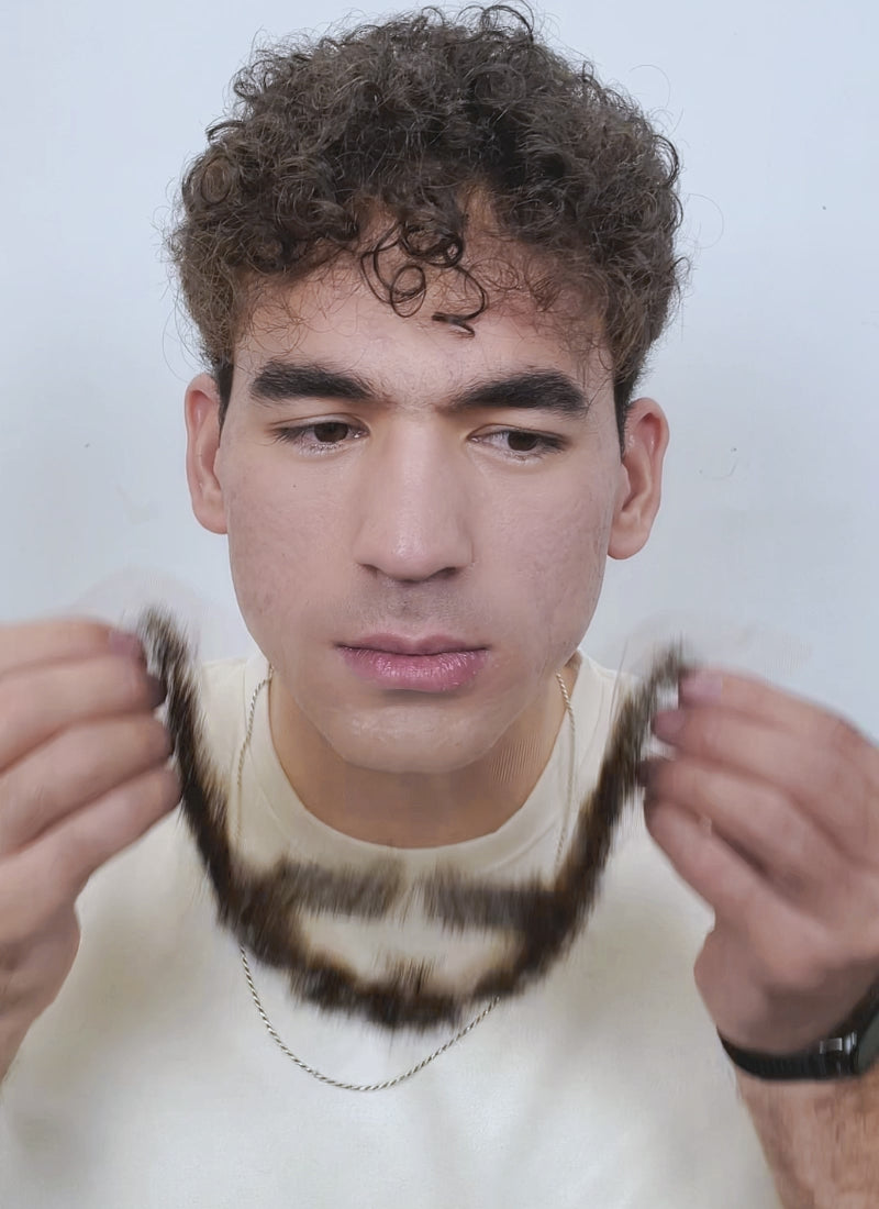 Clair Obscur: Expedition 33 Verso Handmade HD Lace Realistic Black Beard and Moustache Facial Hair Set MB010