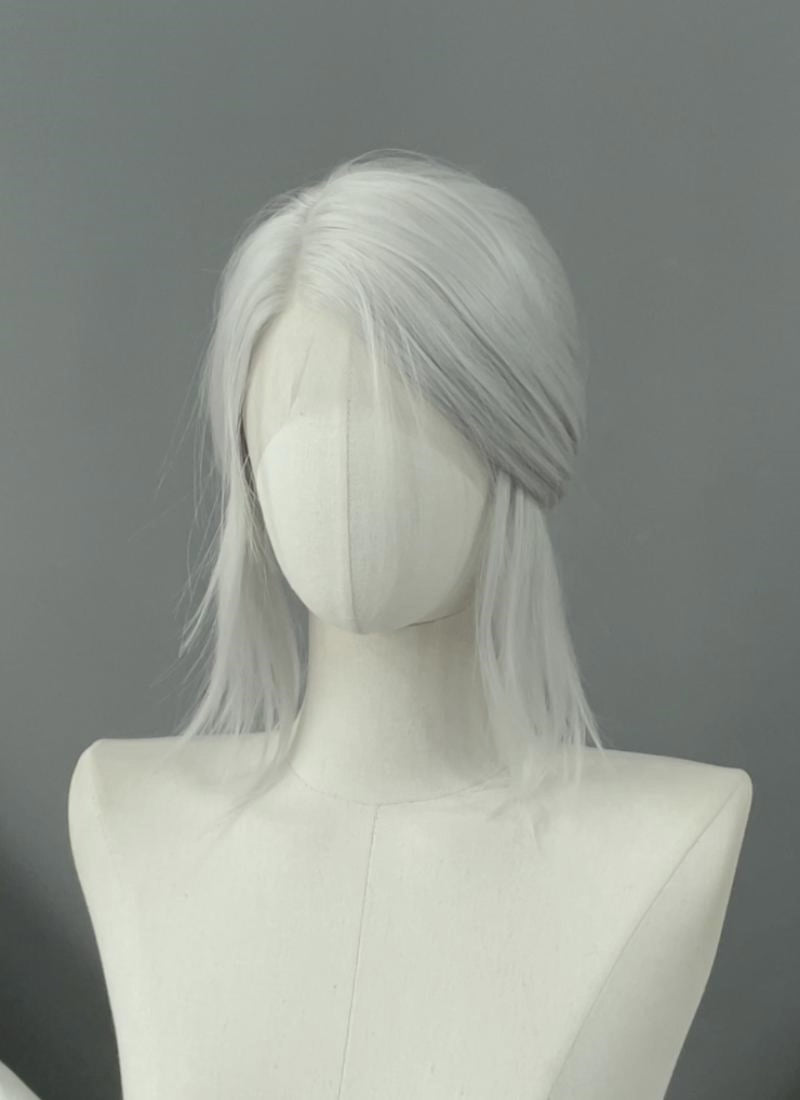 The Witcher 3 Ciri Yaki Silver Grey Braided Lace Front Synthetic Wig LF2220