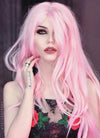 Wavy Pastel Pink Lace Front Synthetic Wig LF084