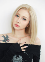 Blonde Straight Bob Lace Front Synthetic Wig LFK5542