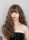 Brunette Mixed Blonde Curly Synthetic Wig NS034