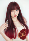 Black Mixed Red Straight Synthetic Hair Wig NS476