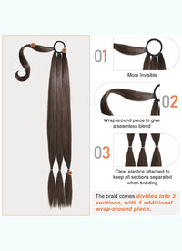 30" Festival Elastic Band Braid Synthetic Hair Ponytail Extension FP071