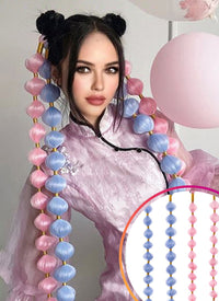 35" Festival Elastic Band Bubble Braid Synthetic Hair Ponytail Extension FP077