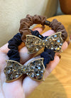 Bow Knot Rhinestone Decor Hair Tie