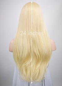 Straight Blonde Lace Front Synthetic Wig LF012