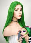 Straight Green Lace Front Synthetic Wig LF031