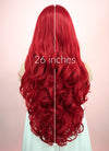 Wavy Red Lace Wig CLF085 (Customisable)