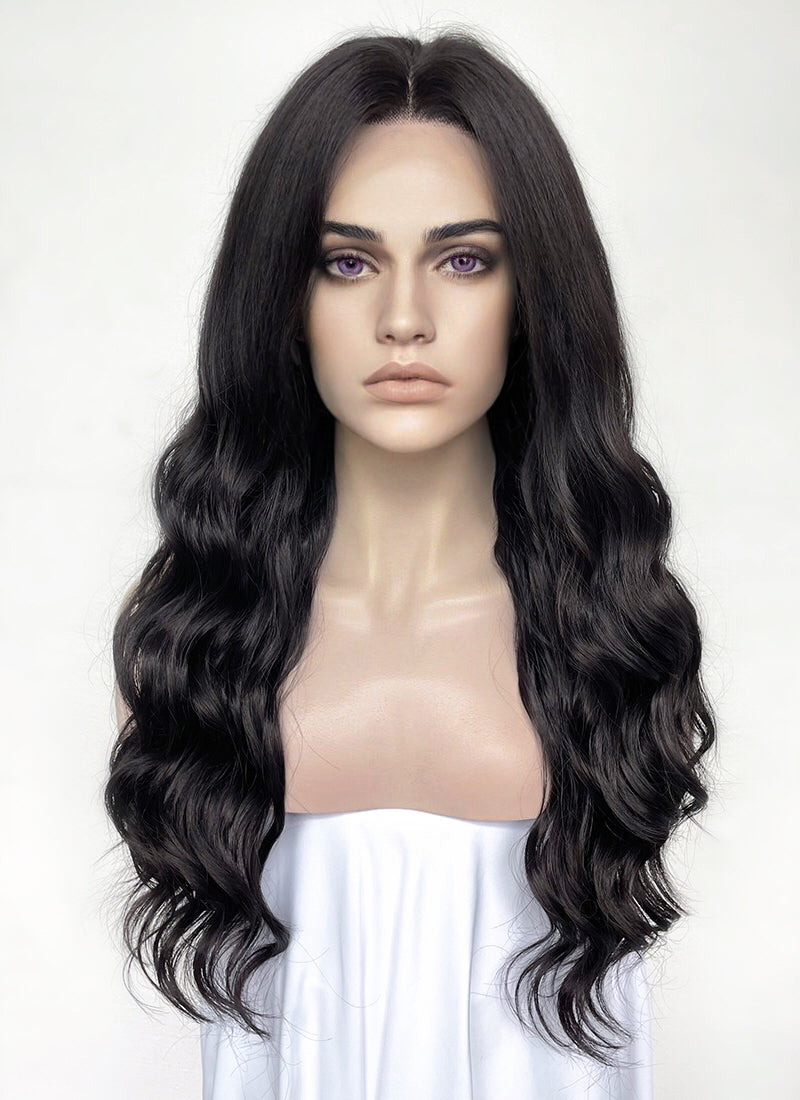 The Witcher 3 Yennefer of Vengerberg Natural Black Wavy Lace Front Synthetic Wig LF095A
