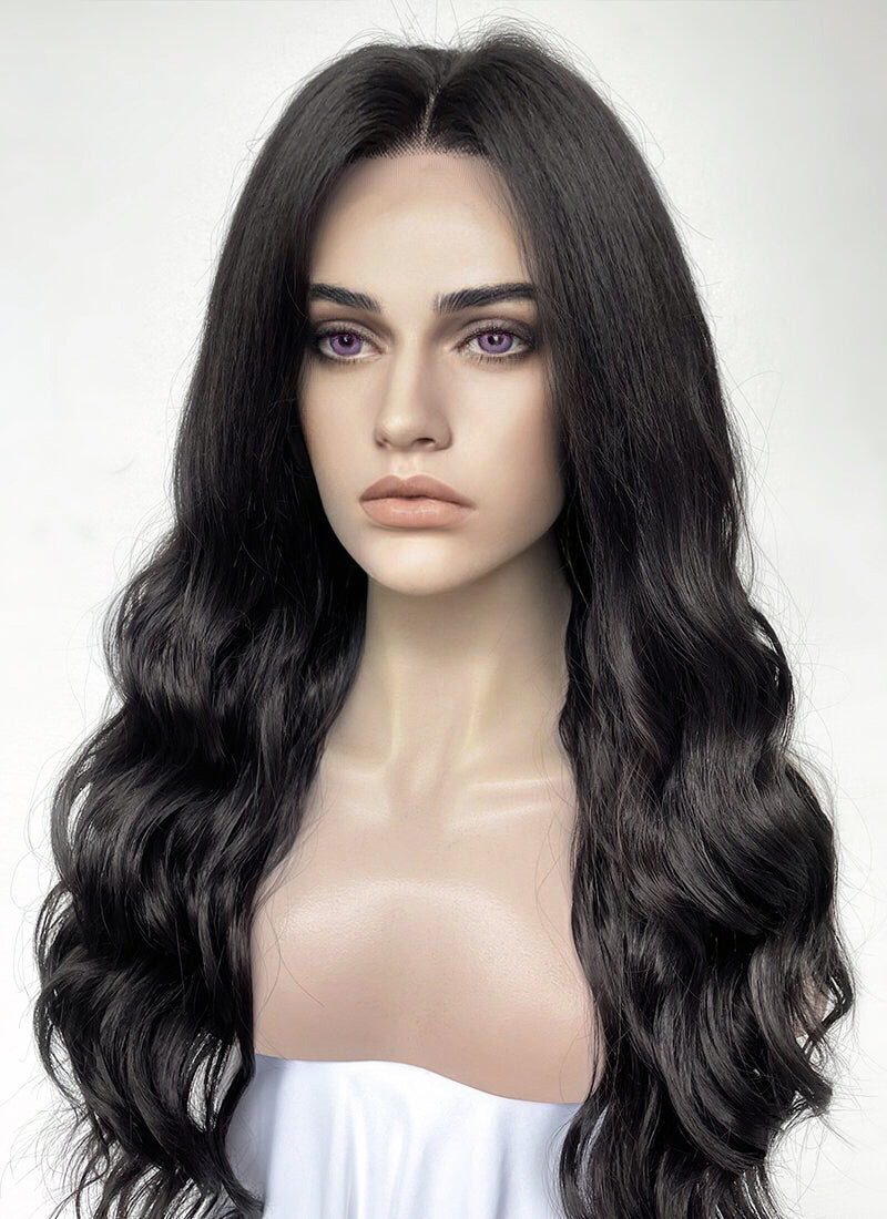 The Witcher 3 Yennefer of Vengerberg Natural Black Wavy Lace Front Synthetic Wig LF095A