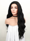 Wavy Natural Black Lace Front Synthetic Wig LF095