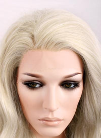 Wavy Light Ash Blonde Lace Front Synthetic Wig LF101