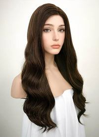 Brunette Wavy Lace Front Synthetic Wig LF117