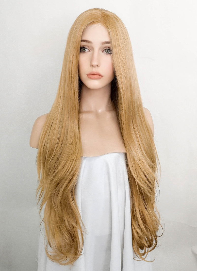 Golden Blonde Wavy Lace Front Synthetic Wig LF1309