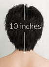 Black Straight Pixie Lace Front Synthetic Men's Wig LF1312B