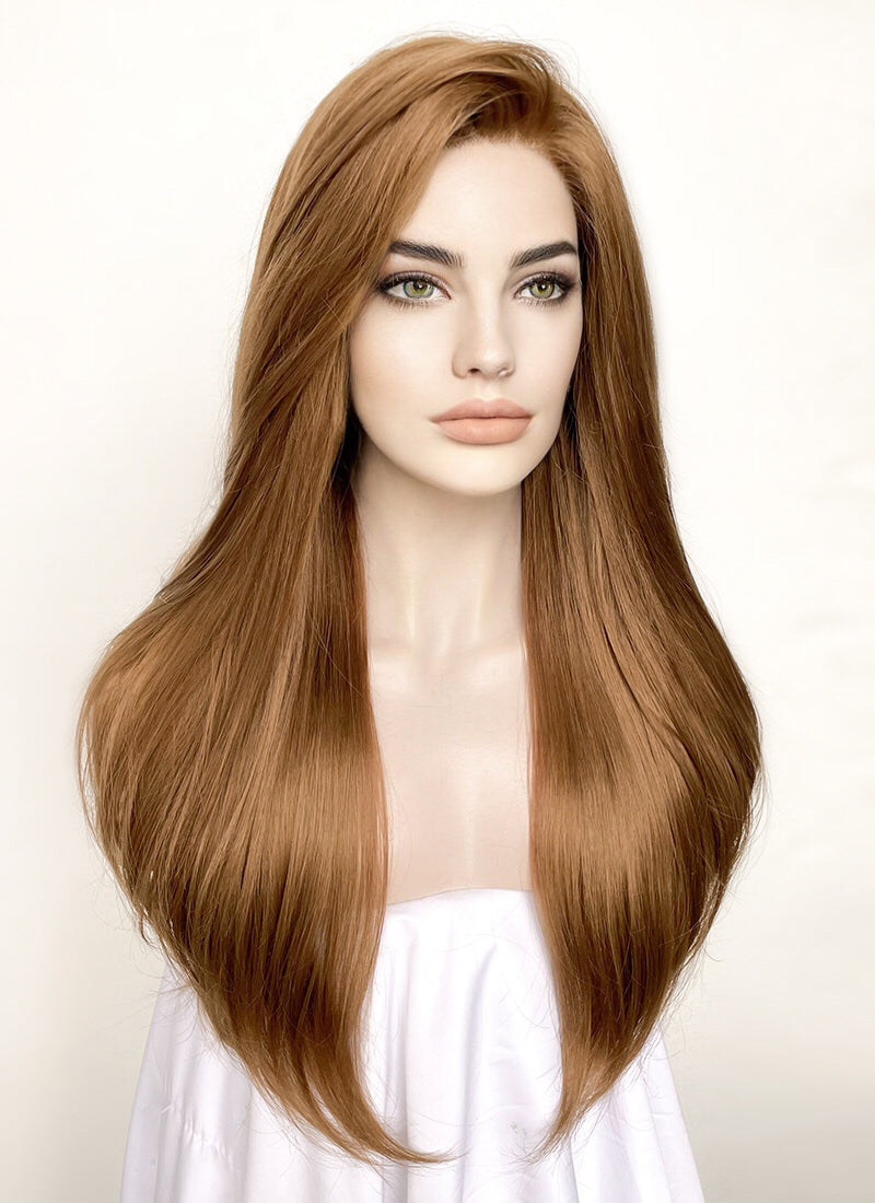 Brown Straight Lace Front Synthetic Wig LF1315